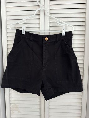 Big Bud Press Black High-Waist Utility Shorts